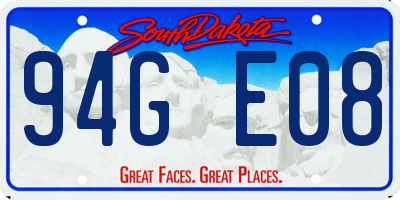 SD license plate 94GE08