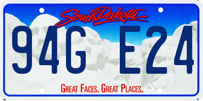SD license plate 94GE24