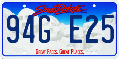 SD license plate 94GE25