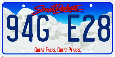 SD license plate 94GE28