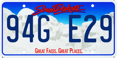 SD license plate 94GE29