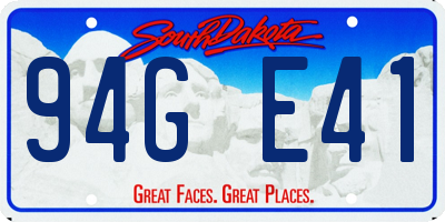 SD license plate 94GE41