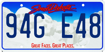 SD license plate 94GE48