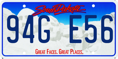 SD license plate 94GE56