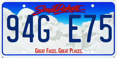 SD license plate 94GE75