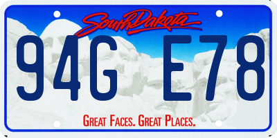 SD license plate 94GE78