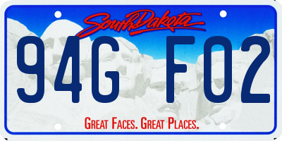 SD license plate 94GF02