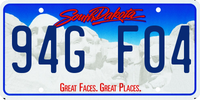 SD license plate 94GF04