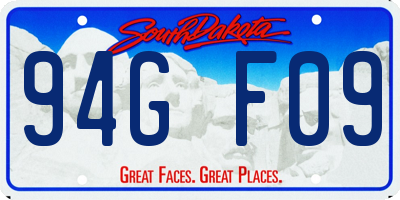SD license plate 94GF09
