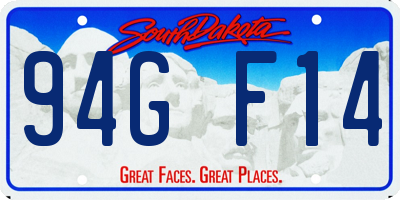 SD license plate 94GF14