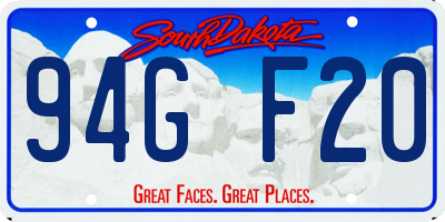 SD license plate 94GF20