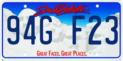 SD license plate 94GF23