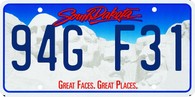 SD license plate 94GF31