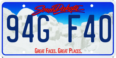 SD license plate 94GF40