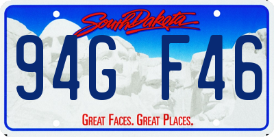 SD license plate 94GF46