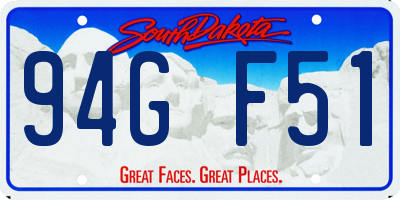 SD license plate 94GF51