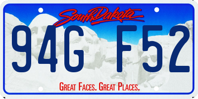 SD license plate 94GF52
