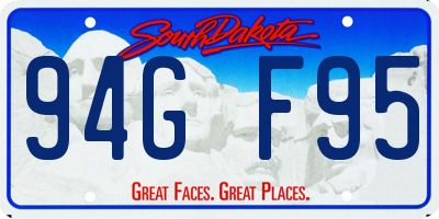 SD license plate 94GF95