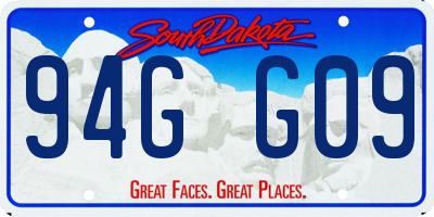 SD license plate 94GG09