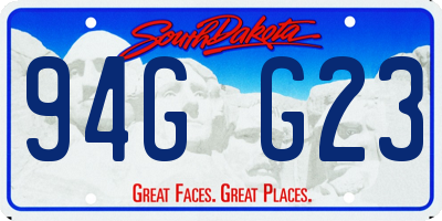 SD license plate 94GG23