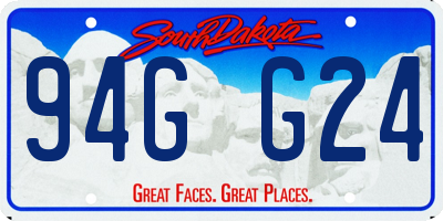 SD license plate 94GG24