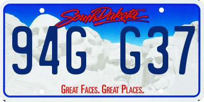 SD license plate 94GG37