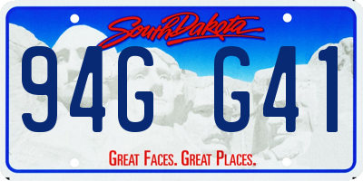 SD license plate 94GG41