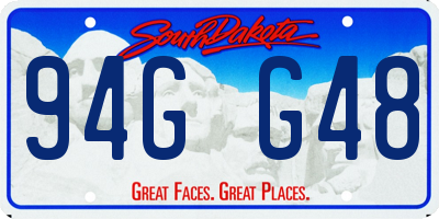 SD license plate 94GG48