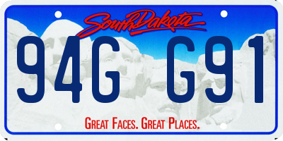 SD license plate 94GG91