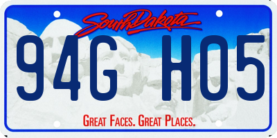 SD license plate 94GH05