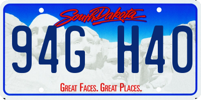 SD license plate 94GH40