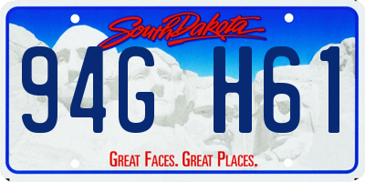 SD license plate 94GH61