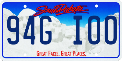 SD license plate 94GI00