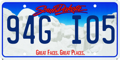 SD license plate 94GI05
