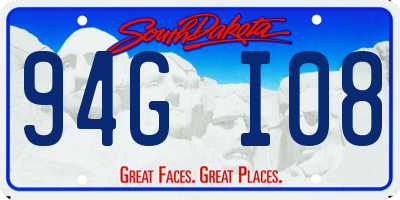 SD license plate 94GI08
