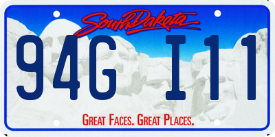 SD license plate 94GI11