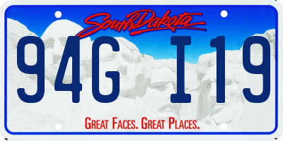 SD license plate 94GI19
