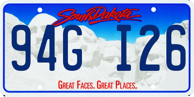 SD license plate 94GI26