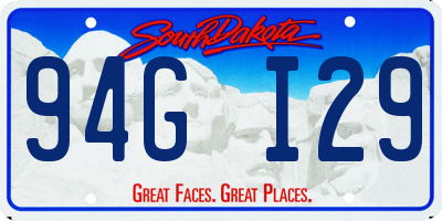 SD license plate 94GI29