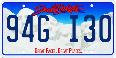 SD license plate 94GI30