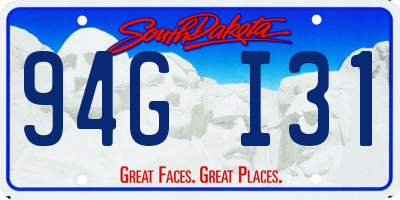 SD license plate 94GI31