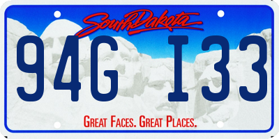 SD license plate 94GI33