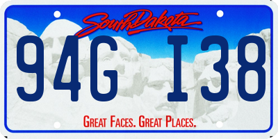 SD license plate 94GI38