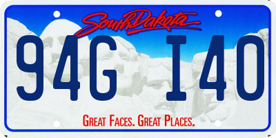 SD license plate 94GI40