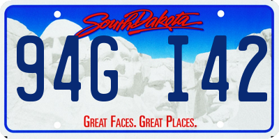 SD license plate 94GI42