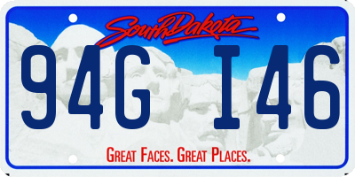 SD license plate 94GI46