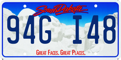 SD license plate 94GI48
