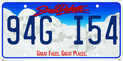 SD license plate 94GI54