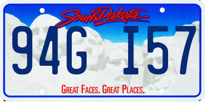 SD license plate 94GI57