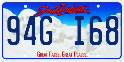 SD license plate 94GI68